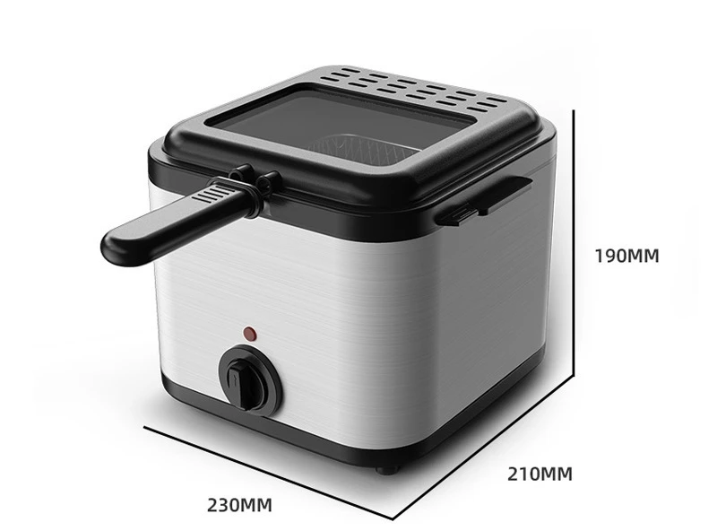 Automatic 2.5L Portable Chicken Deep Fryer Machine With Large Capacity for Cooking Home Use Mini Electronic Deep Fryer