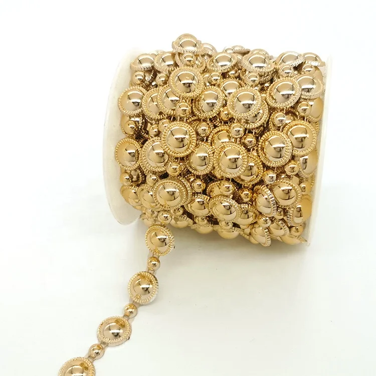 
wholesale gold plated chain with pearl for wedding art 