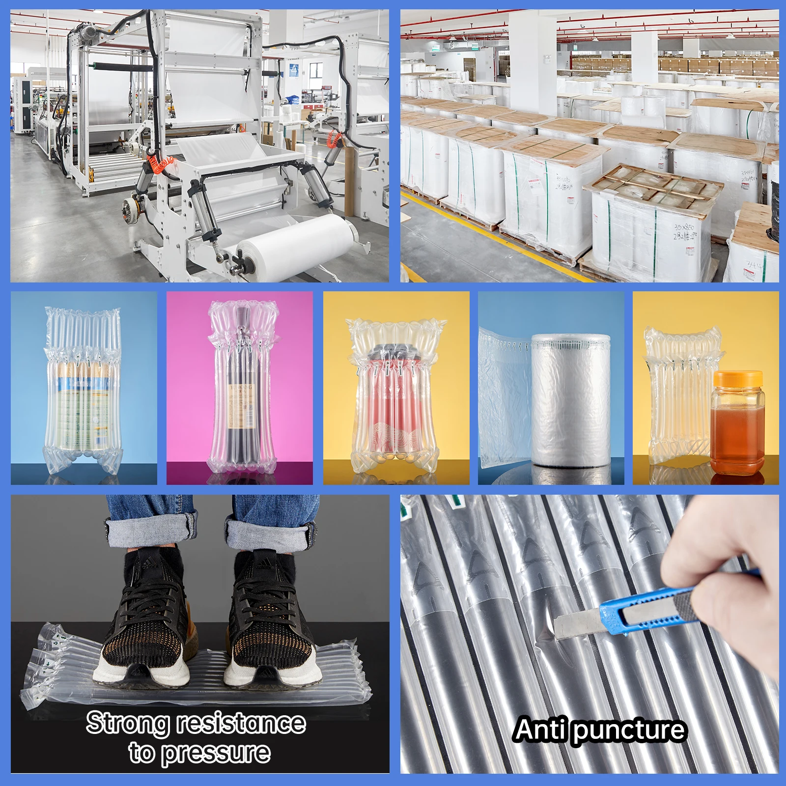 Shock-Absorbing Protection Air ColumnPackaging Inflatable Air Bags For Shipping