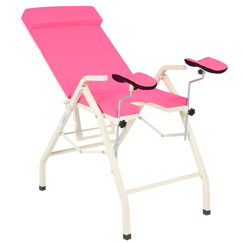 Hospital Clinic Manual Examination Table Portable Manual Medical Gynecology Table Adjustable Examination Bed