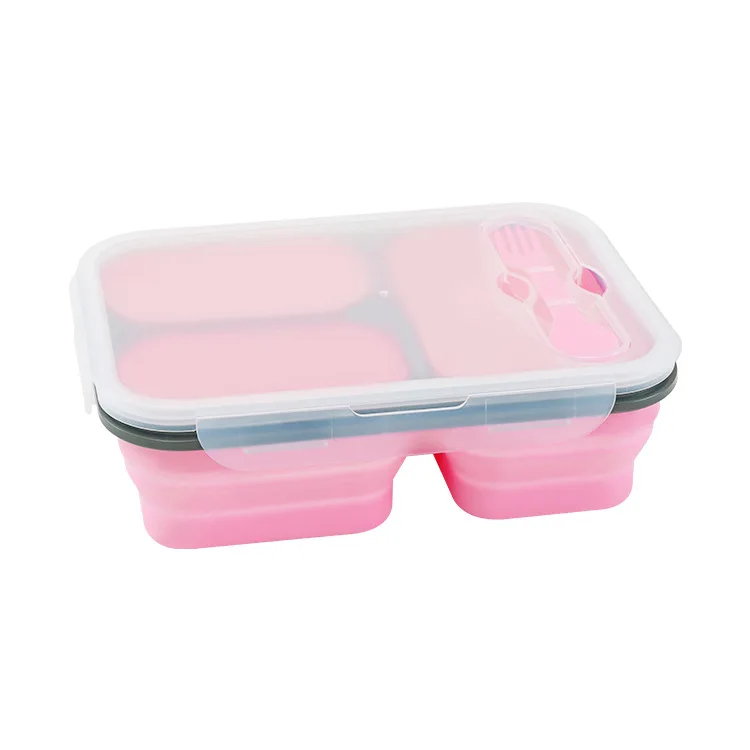 Collapsible Microwavable Picnic Camping Food Storage Container Round Leakproof Bowl With Airtight Lid Refrigerator Crisper Box
