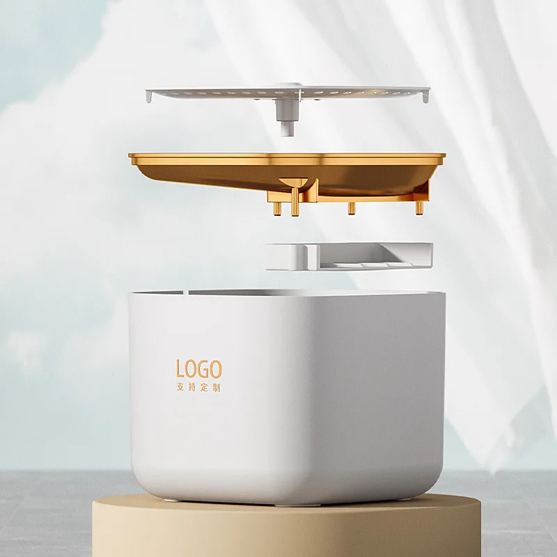 Auto Custom Logo Pet Cater Feeding Water Dispenser Filter Chargeable Cat Water Fountain Drinking Mute Intelligent Cat Feeder