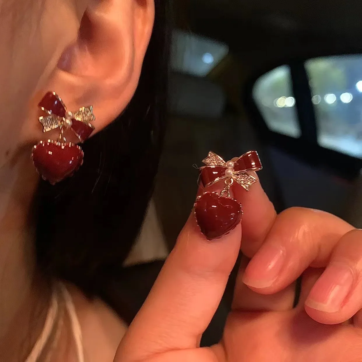 Japanese and Korean ear line female fashion Wholesale Cheap for girl lady Jewelry Statement Geometric Gold Drop Dangle Earrings