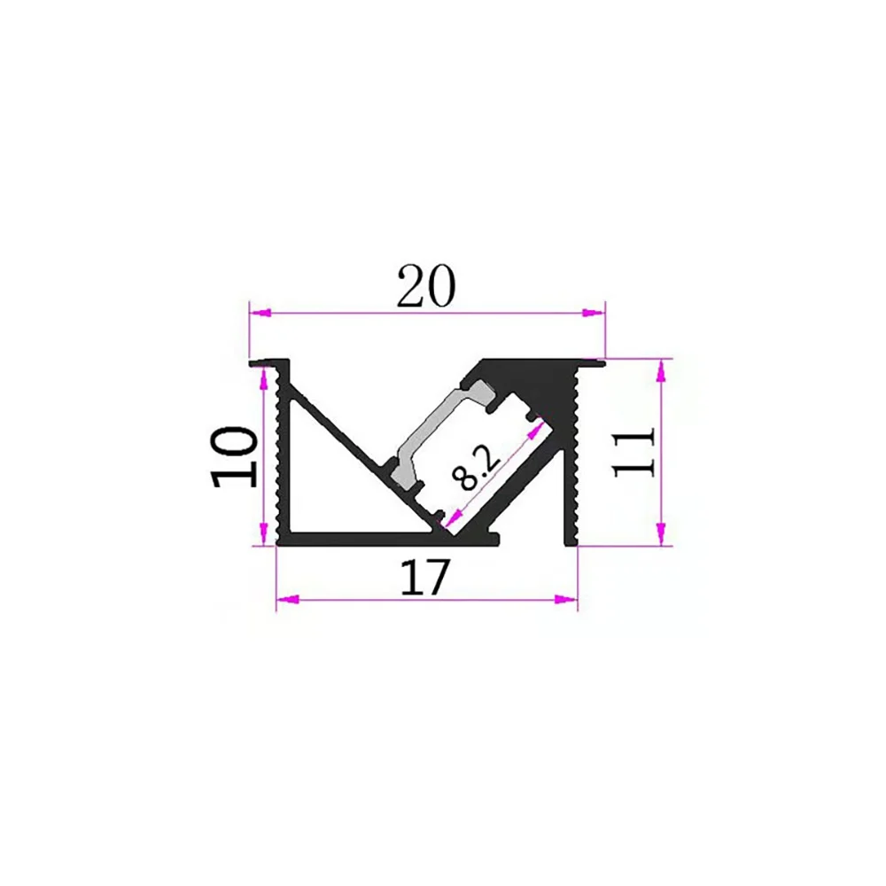 EU In Stock Factory Direct Sale Aluminum Kitchen Profiles Cabinet Surfaced Mounted Strip Light Profile