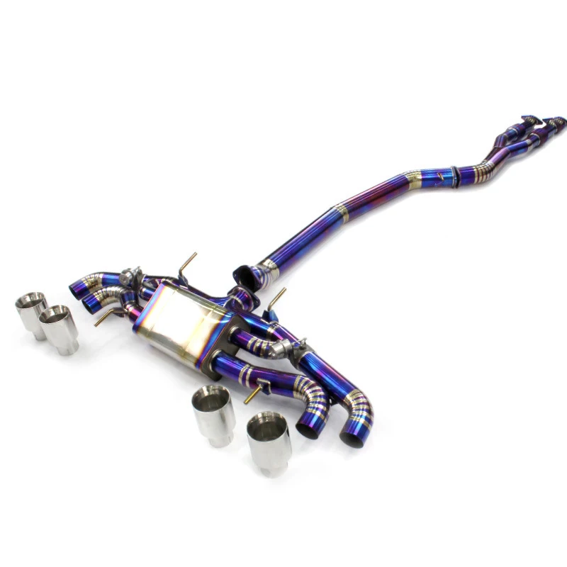 Car Exhaust Systems Catback Titanium Alloy For N-issan GTR Modified Stainless Steel Muffler Tip Nozzles Tailpipes Cat Back