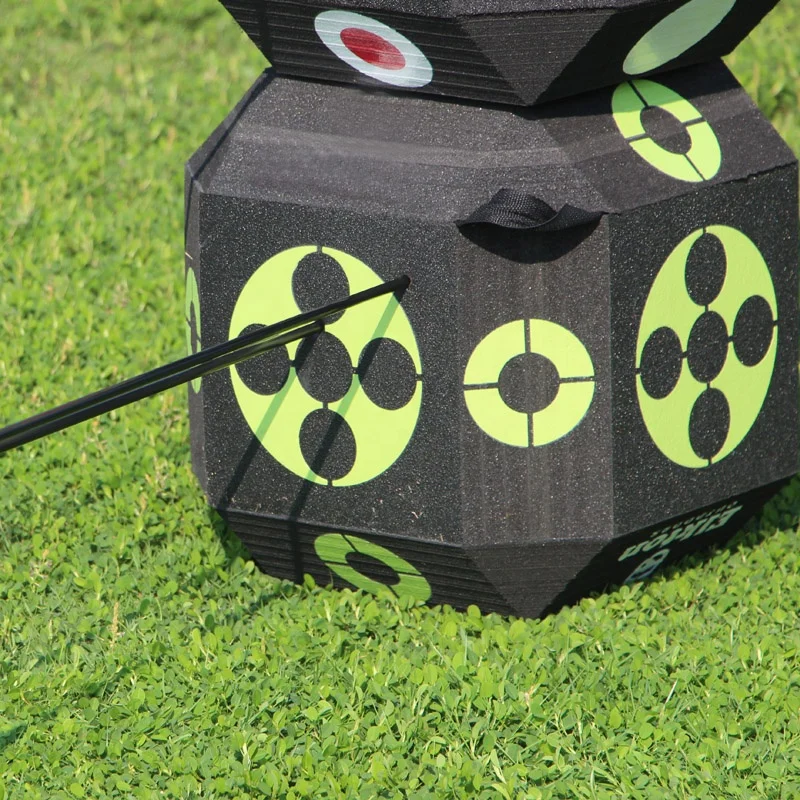 
18-Sided Archery Target 3D Cube Reusable Archery Target Constructed Self Healing XPE Foam Archery Target 