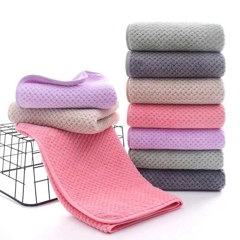 Manufacturer direct selling superfine fiber waffle square towel polyester brocade square towel