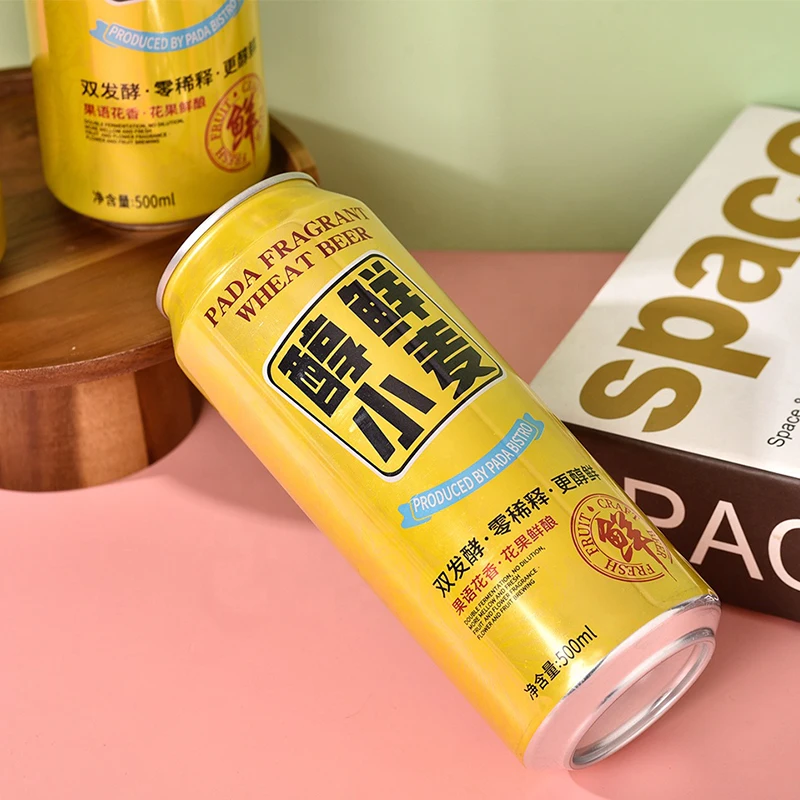 Powerful And Refreshing Taste Preferred Raw Material Brewery Craft Wheat Beer 500ml*12/carton Pasteurization Beer In Cans