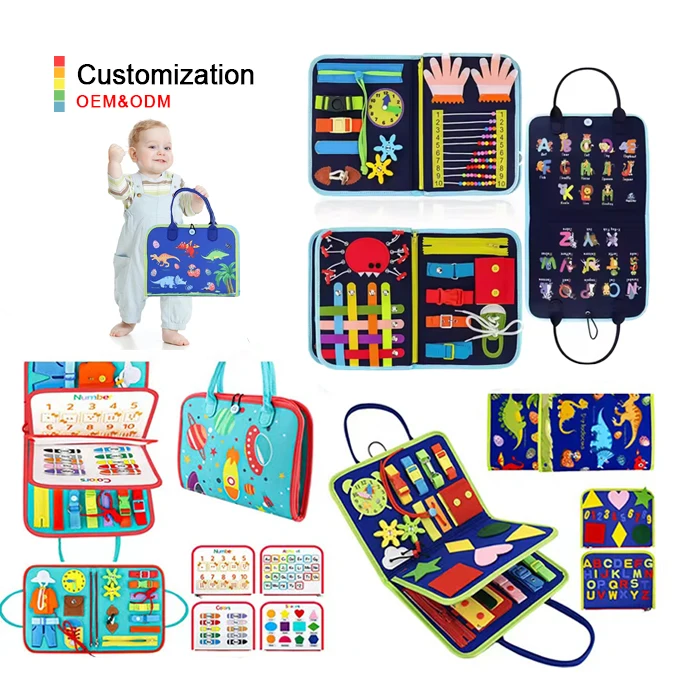 Learn and Developing Activity Busy Bag Montessori Early Educational felt Activity Felt Sensory Baby Toys Toddler busy board book