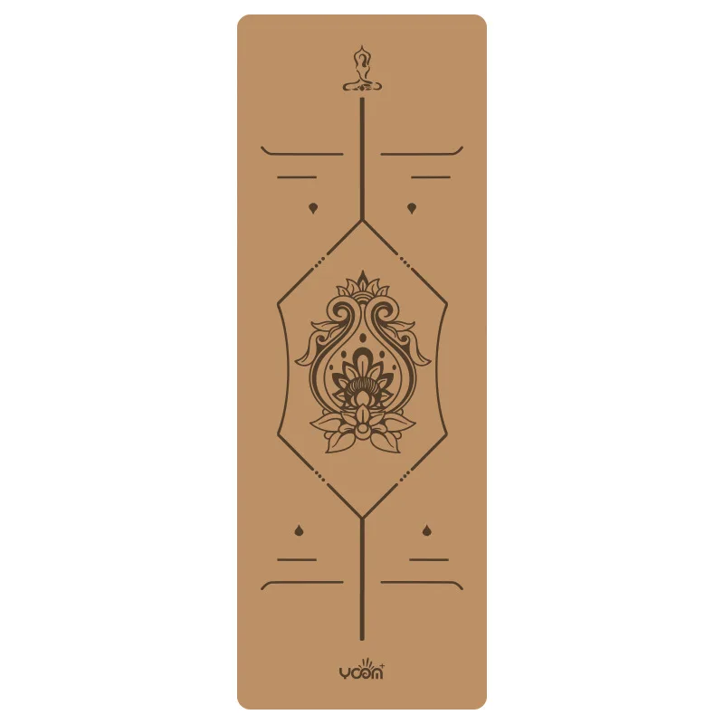 Custom Organic Eco Friendly Thick Yoga Matte Tpe Natura Cork Rubber Yoga Mat Non Slip Cork Yoga Mat