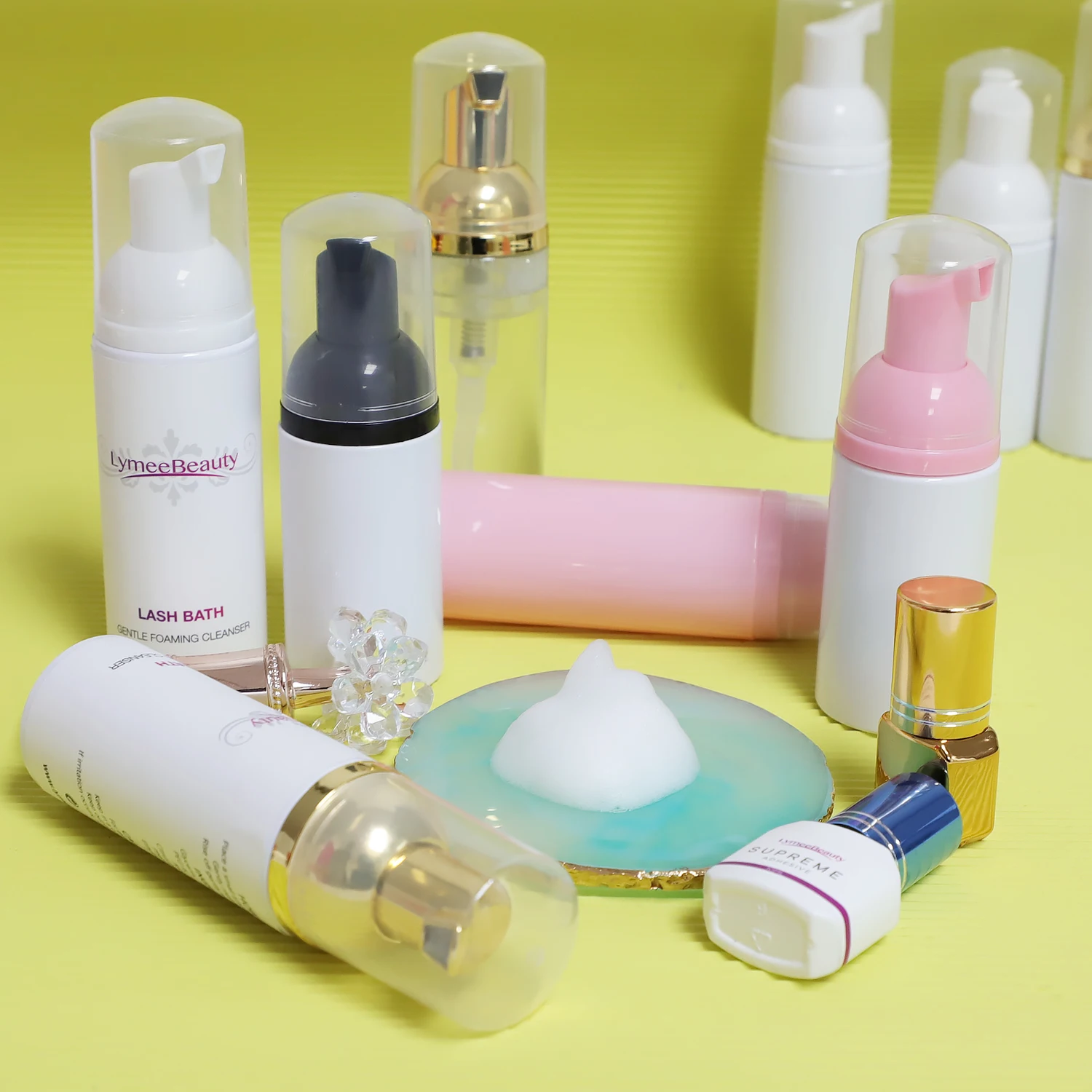 Private label 30ml 60ml 50ml 70ml foam eyelash shampoo lash extension cleanser