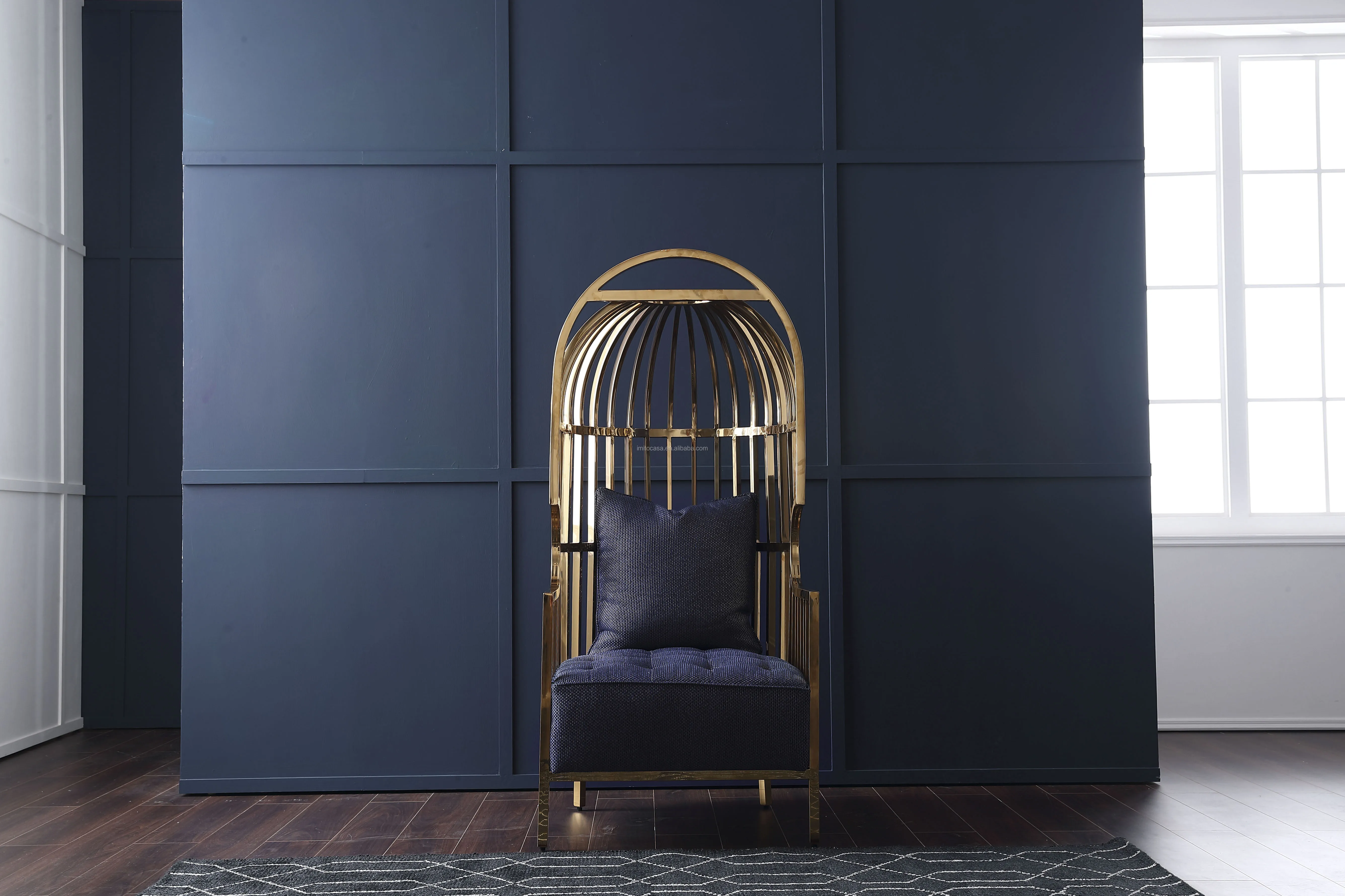 
New Design Retro American Living Room Floral Fabric Leisure Sofa Chair Elegant Upholstered Accent Chair Comfortable Single Sofa 