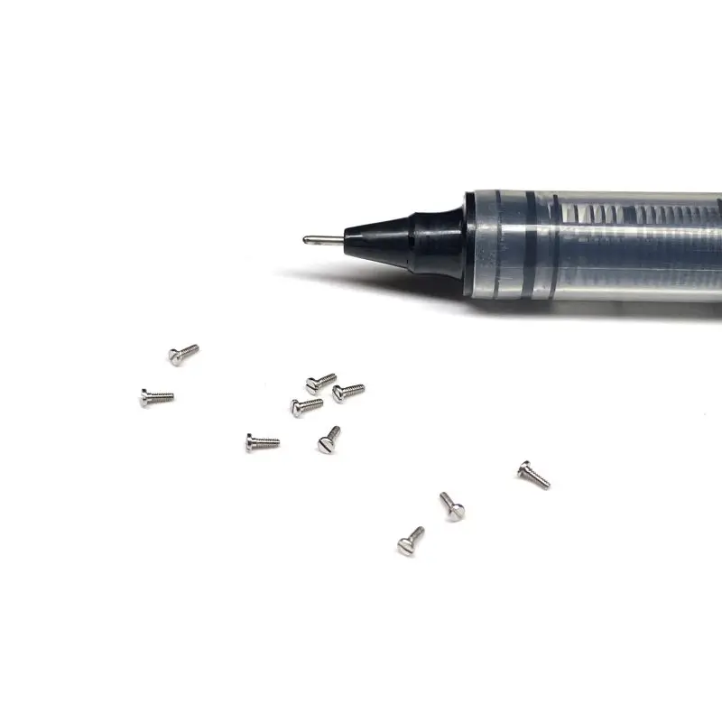 Stainless Steel 304 m1.2 m1.4 m1.6 m2 m2.5 Ultra Low Head Mini Screws Slotted Drive Machine Small Screws