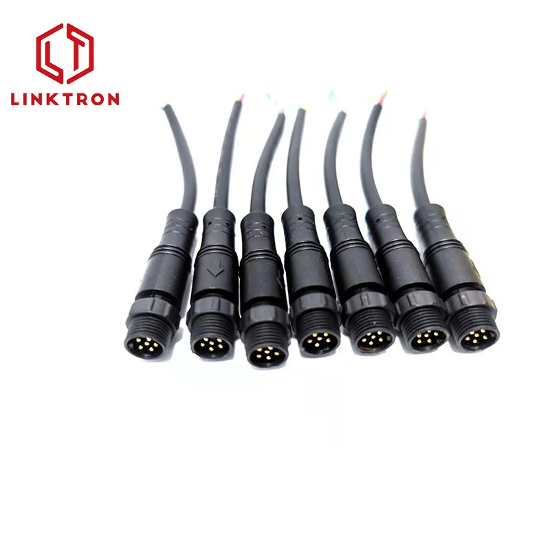 PVC M10 male female waterproof connector IP67 plug 2pin LED lighting outdoor Waterproof M10 Cable Wire Connector