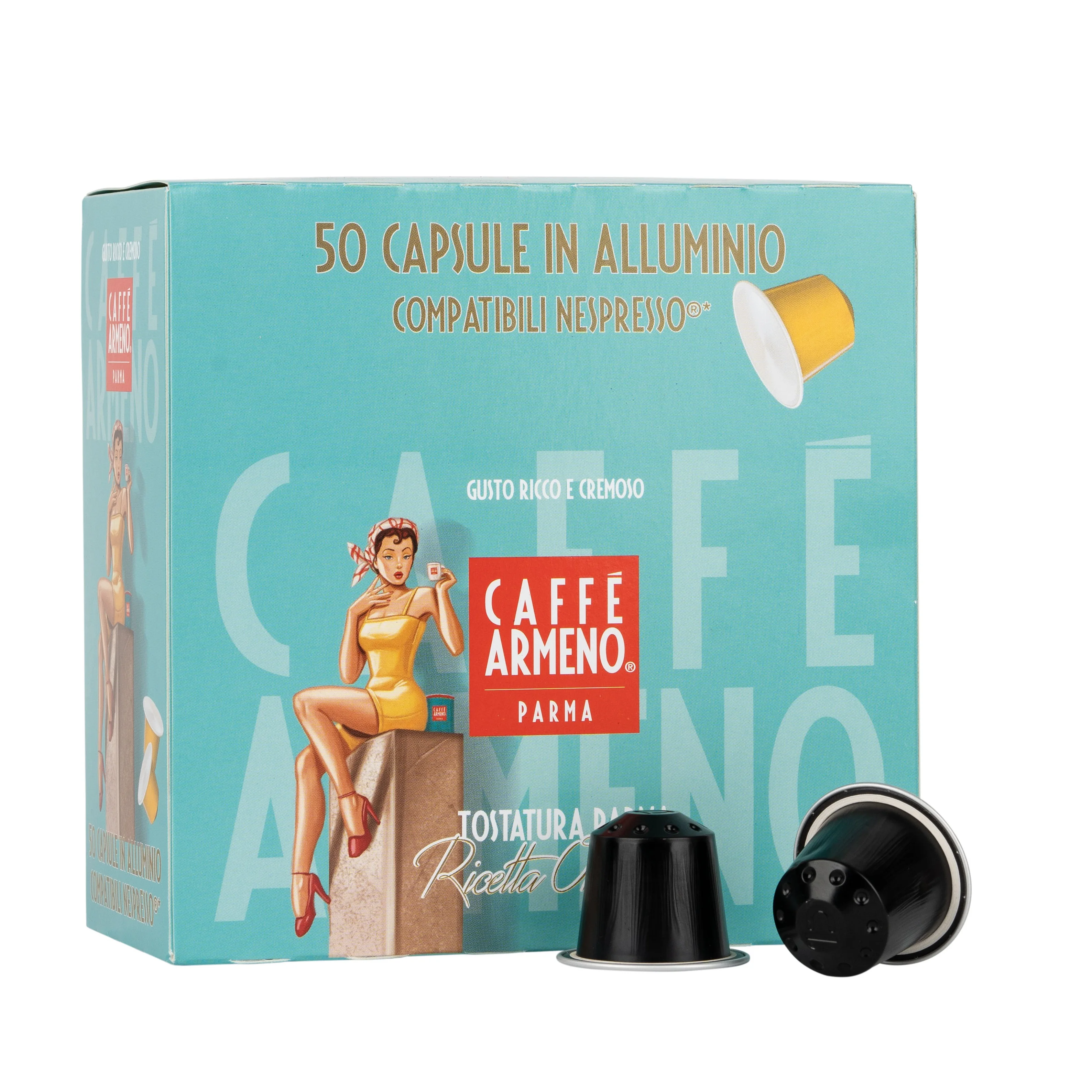 Armeno Caffe Srl брендовый измельченный кофе эспрессо совместимая капсула итальянского качества в коробке 100 штук Эспрессо-бар смесь
