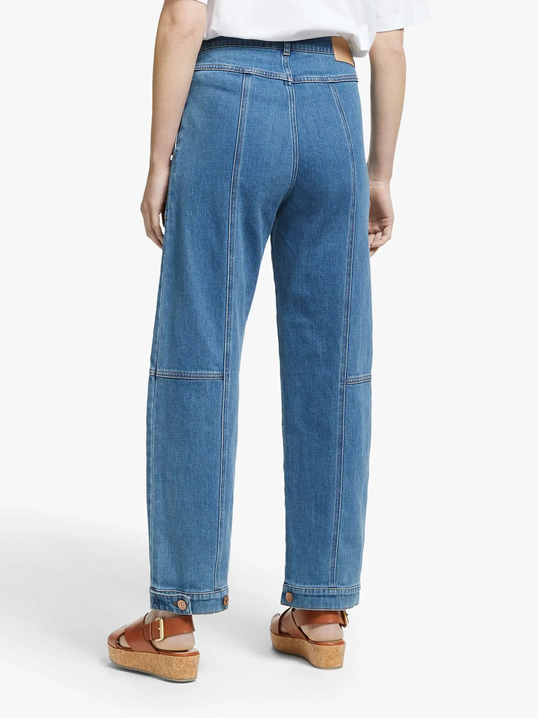 Hot Selling Custom 2024 plus size blue breathable boyfriend baggy street femme denim wide leg pants with pockets women jeans