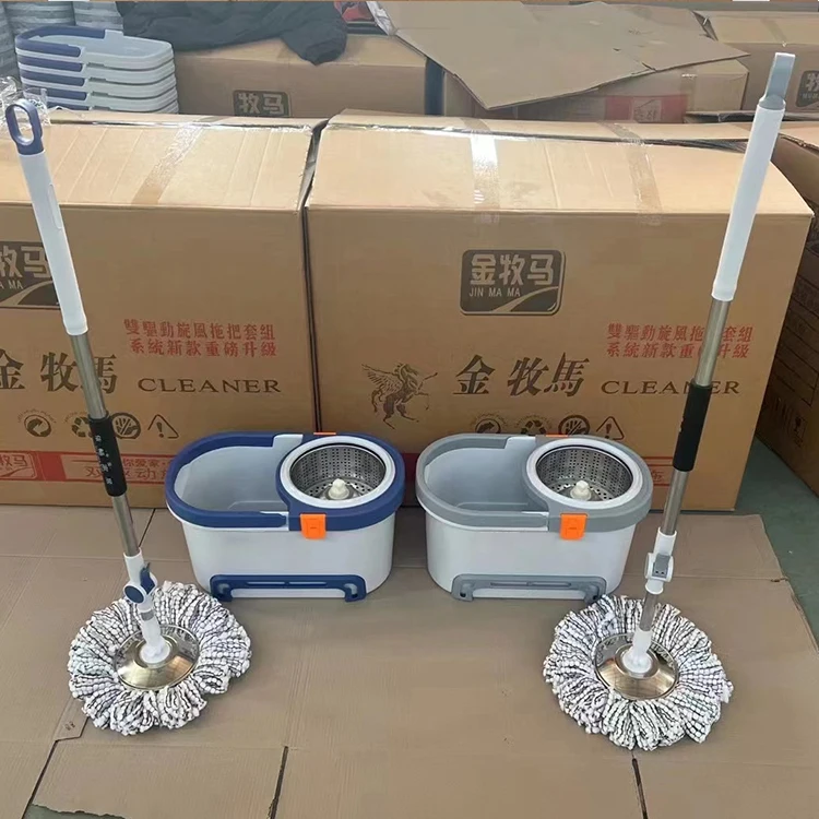 360 Mopping Cotton Microfiber Spare Parts Mop Cleaner Floor And Bucket With Wringer Set