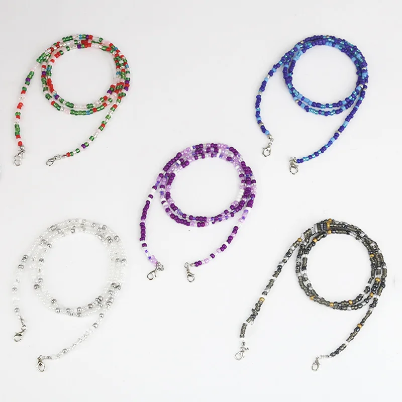 2022 Hot Sale Cheap Anti-Lost Kids Masking Chain Holder Seedbeads Glasses Chain strap