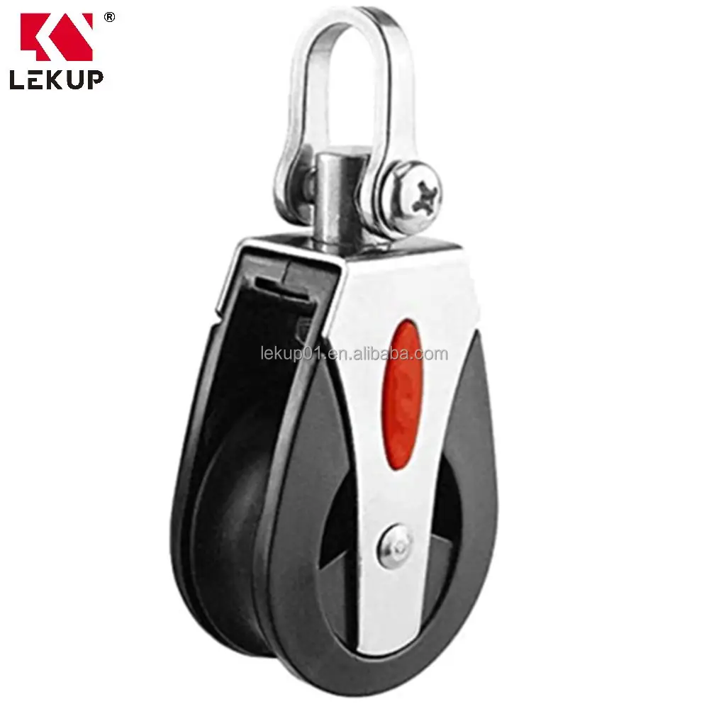 Marine Back-rope Pulley China SS Single Nylon Sheave Block Lifting Pulley Stainless Steel Pulley Block for Sailing Kayak Boat