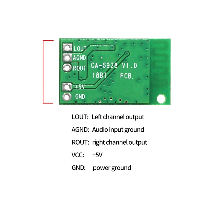 CA-6928  3-4.7v  LED power supply BLE sound dual digital audio amplifier module