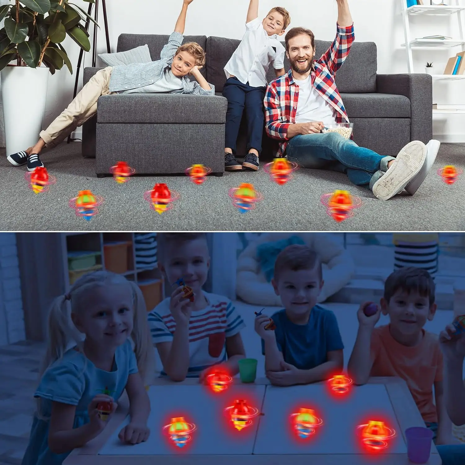 Light Up Spinning Tops for Kids, Light Up Spinner Toy,Gyroscope Novelty Bulk Toys