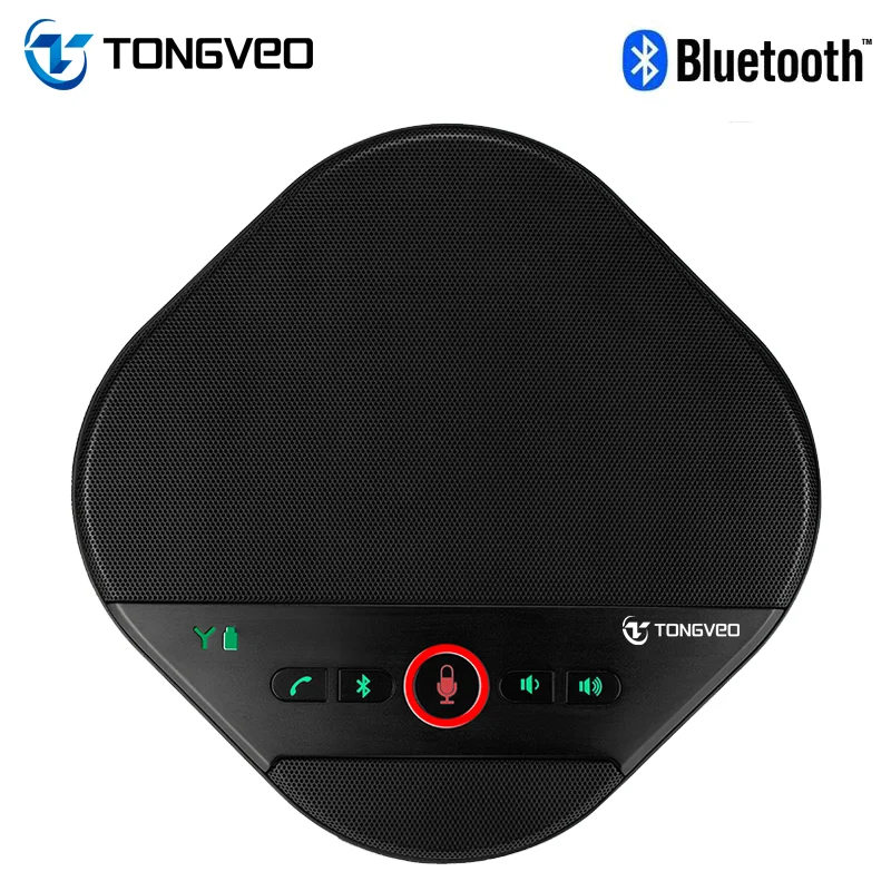 Rechargeable Blue Tooth wireless 360 Pick-up noise-free video audio conference microphone speaker phone for conference system