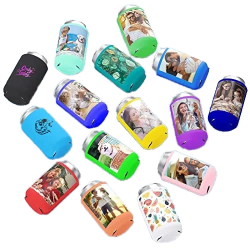 Custom Oem Neoprene Sublimation Tube Drink Printed Tyre Stubby Holder Coolers Dispenser Can Holder With Custom Printed Logo