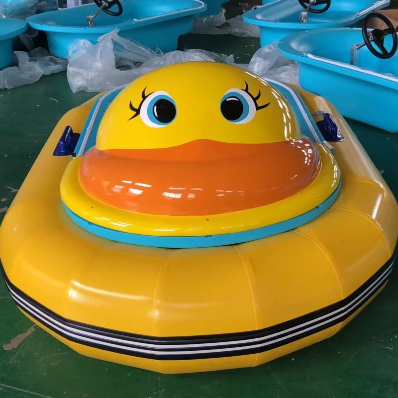 The newest HDPE cartoon bumper boat inflatable battery bumper boats for kids