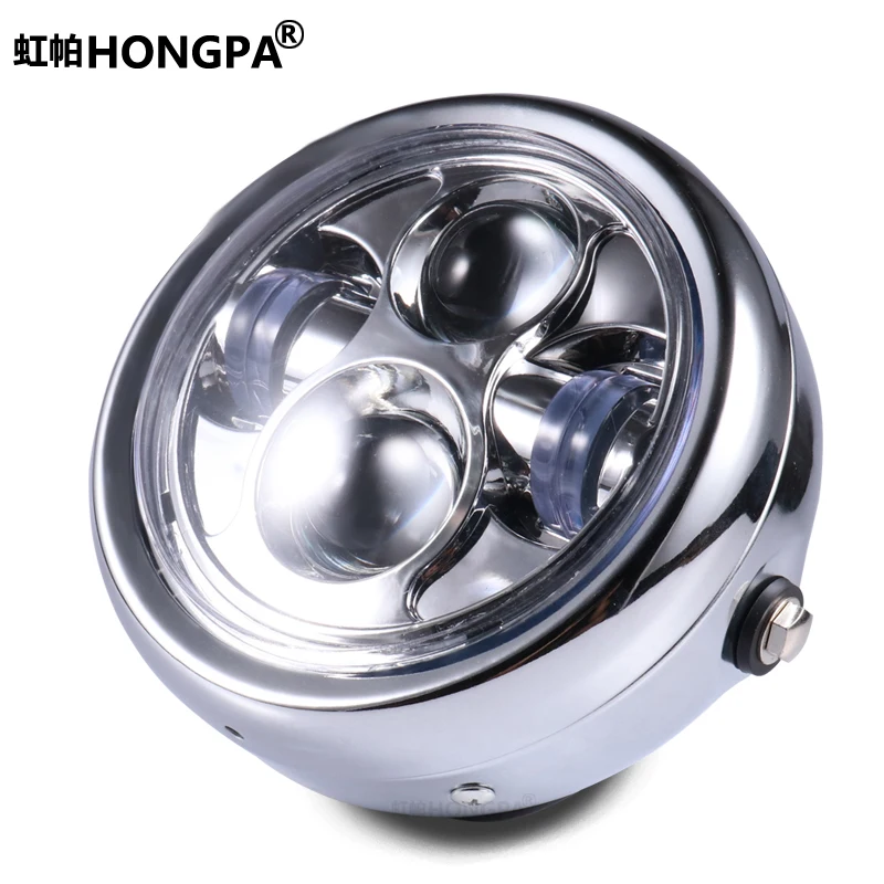 Motorcycle led headlights headlamp projector light For Chopper Bobber