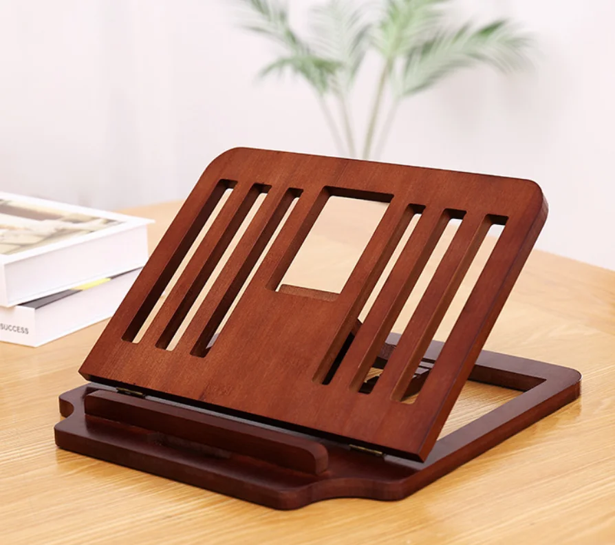 Деревянная подставка для ноутбука стола бамбуковая регулируемая высота компьютера