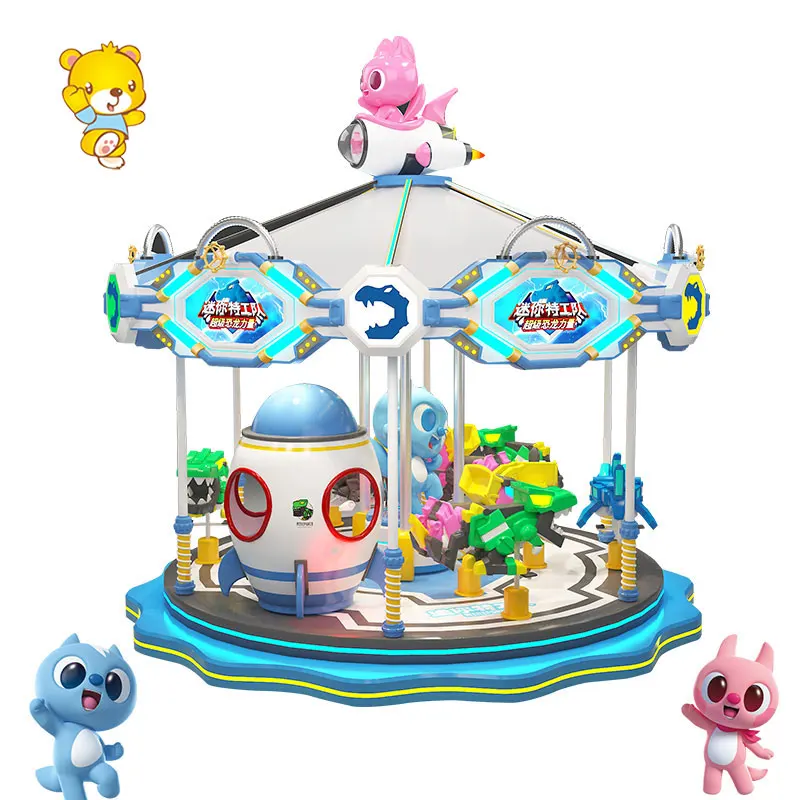 Amusement Equipment Shopping Mall 12 Passengers Mecha Carousel for children Amusement Park Carousel