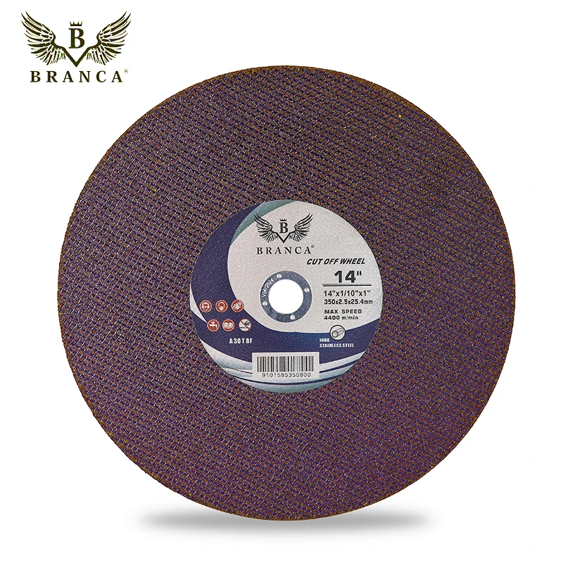 Branca 14 inch 350X2.5X25.4 mm 2 Nets Dark Red Cut Off Wheel Abrasives Tools Cutting Disc for Stainless Steel