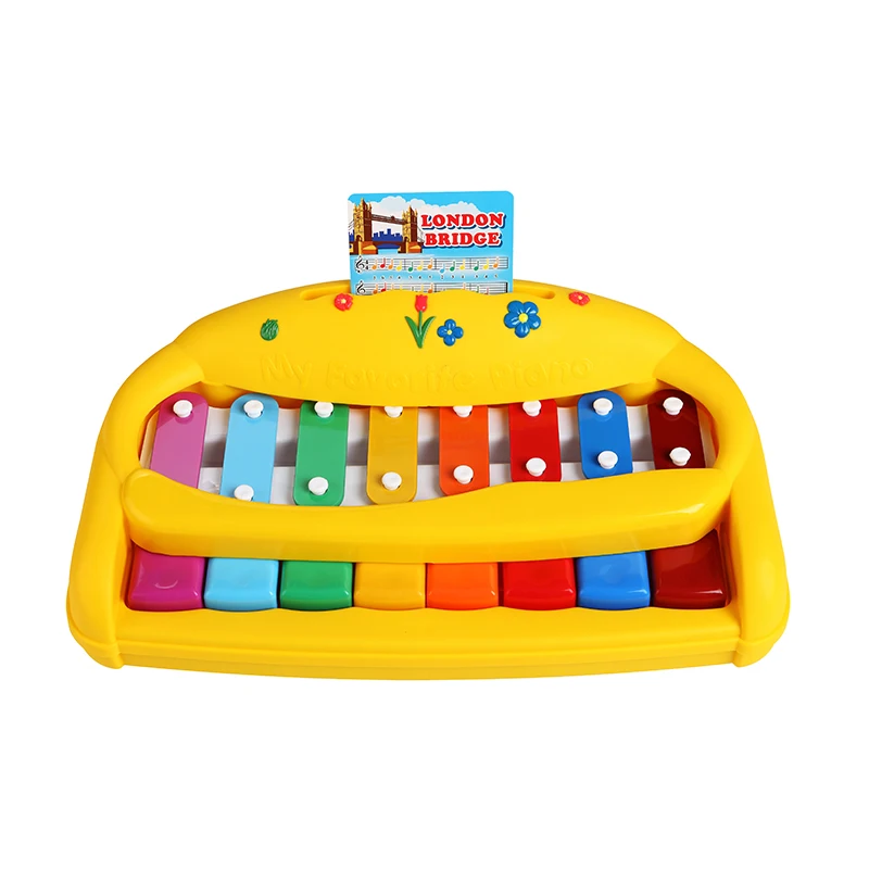 
Deats brand latest orff 8 tone xylophone learning toys kids educational Knock playing 2 in 1 colorful percussion piano toy 