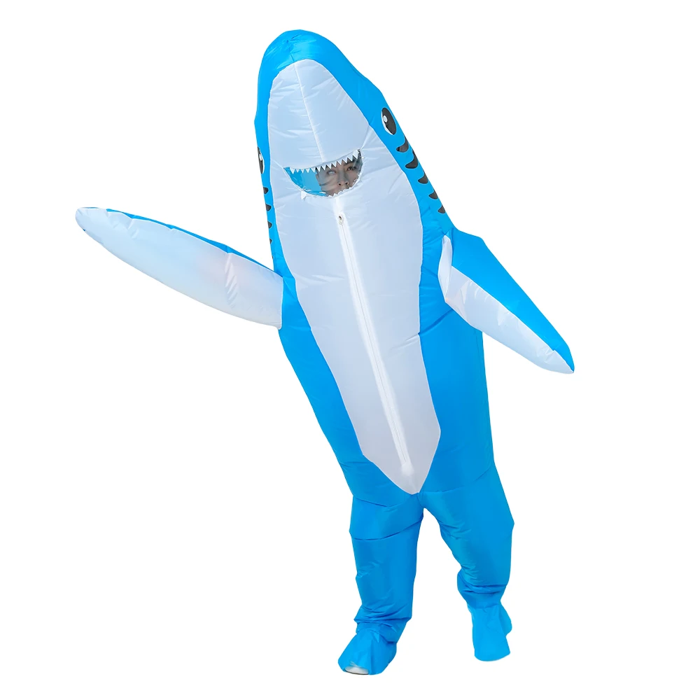 Adult Inflatable Shark Blow-up Halloween Carnival Party Costume
