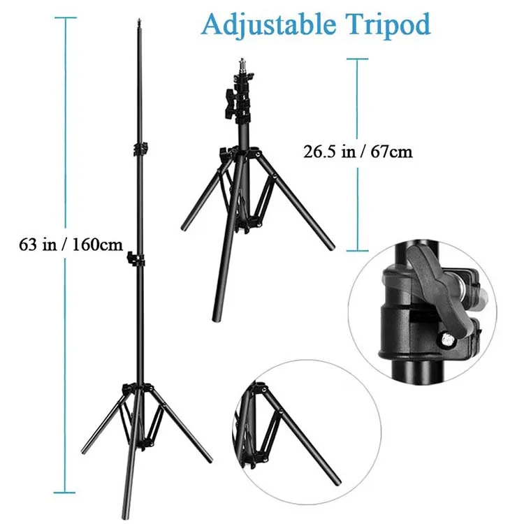 
Rechargeable Clip-on Fill In 120 Led Selfie Ring Light Lamp 3 Level Brightness For Make Up And Night Light 