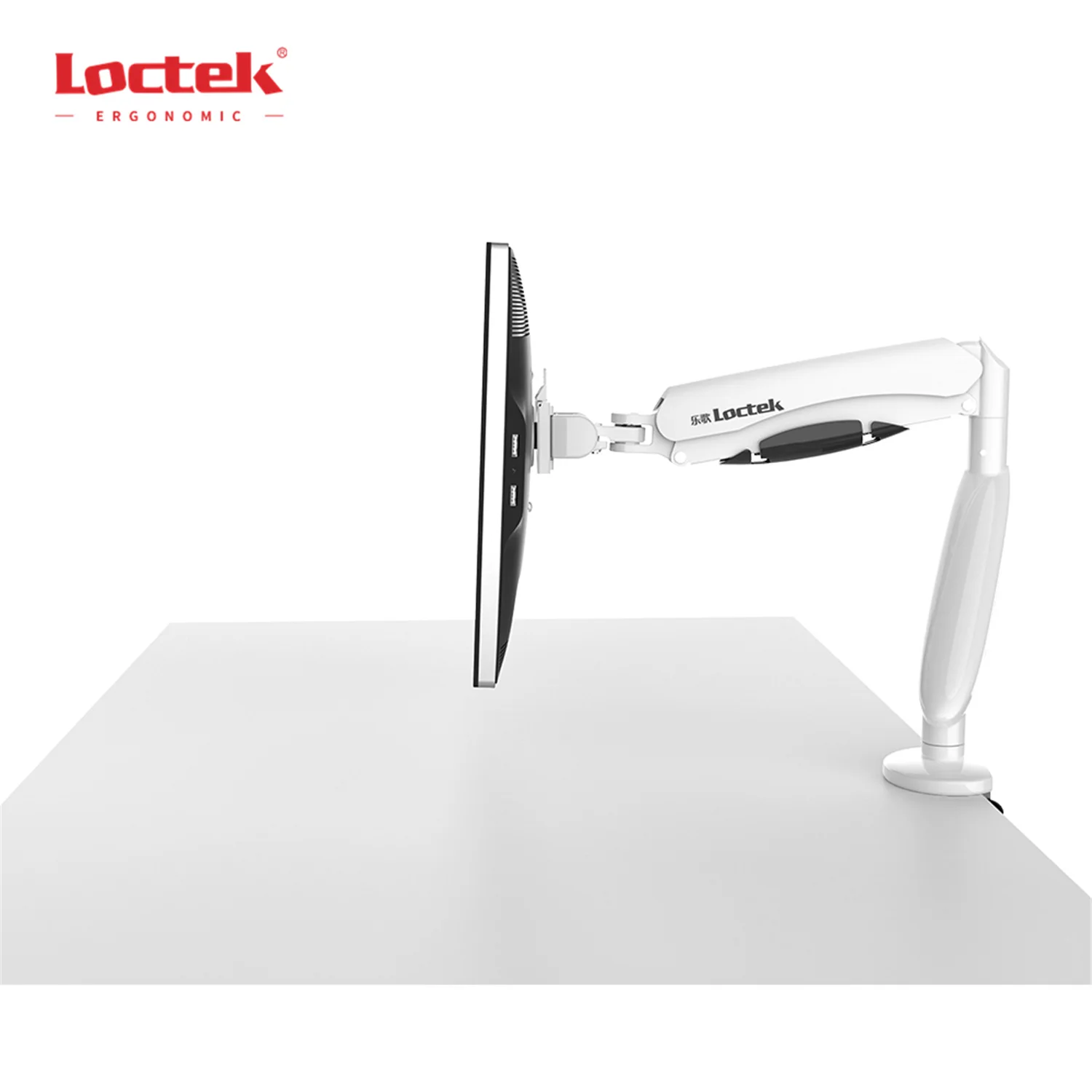 Регулируемая подставка для монитора Loctek DLB831, быстросъемная пластина VESA с одной газовой пружиной, для большого монитора 32 дюйма