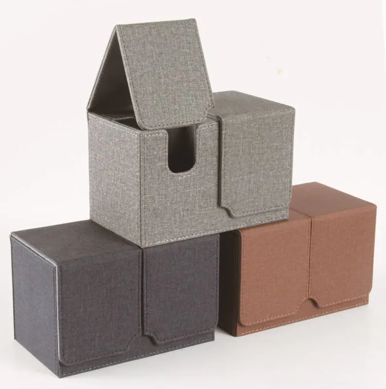 card deck boxes yugioh high quality MTG Premium PU leather card storage box Magic case board game deck box