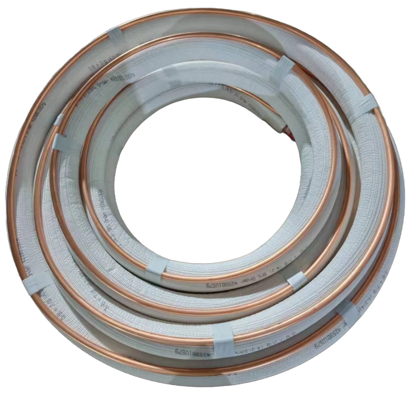 3/8 5/8 Ex-Price White PE Insulation 9.52mm Copper Line Set Insulated copper tubing HVAC line sets connecting pipe for ac