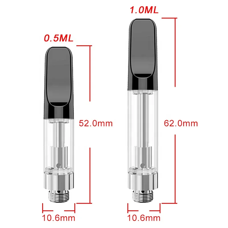 1.0ml empty disposable cbd co2  thick oil ceramic vape cartridge cbd