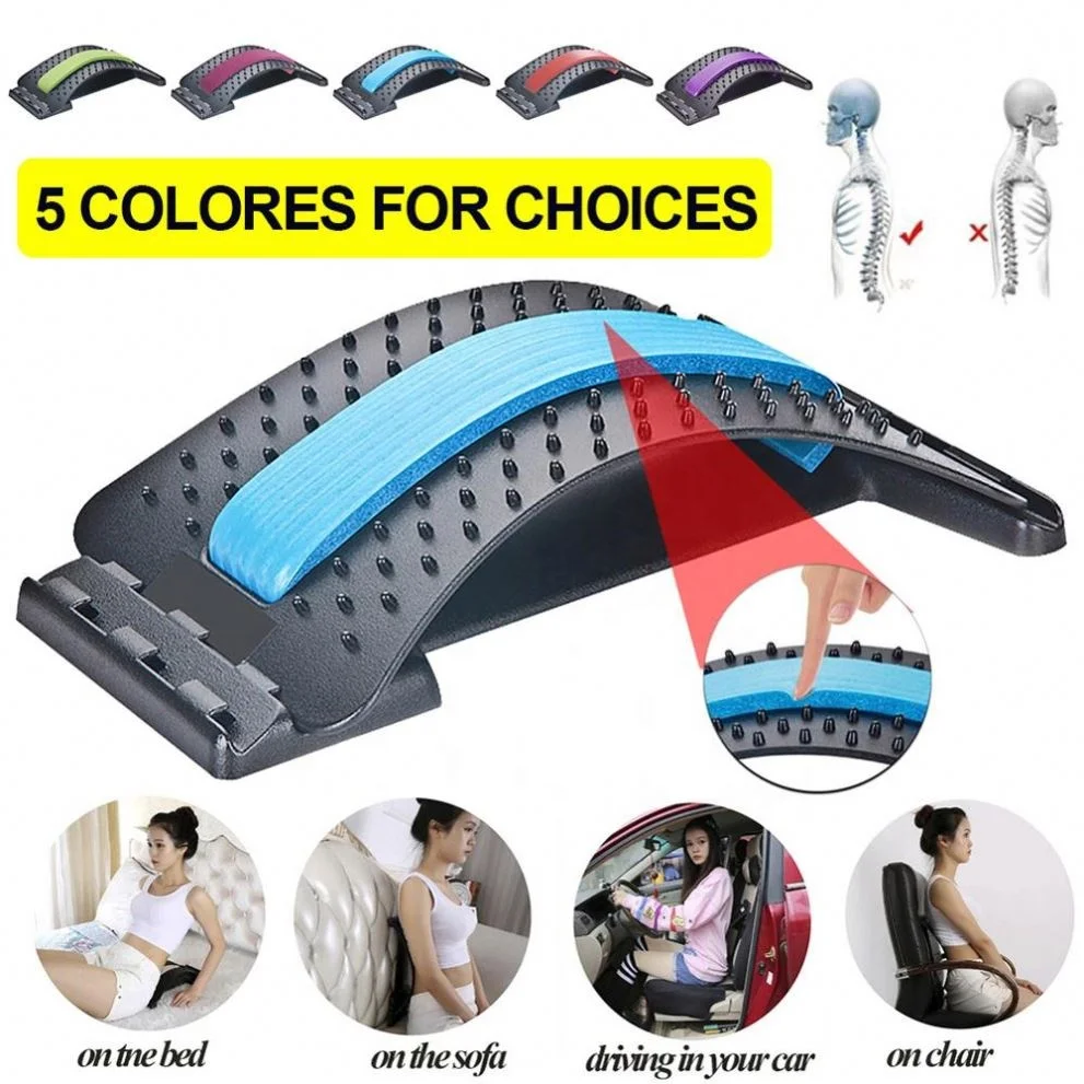 
Back Stretching Device Back Massager Lumbar Support Stretcher for Lower and Upper Back Massager and Support 
