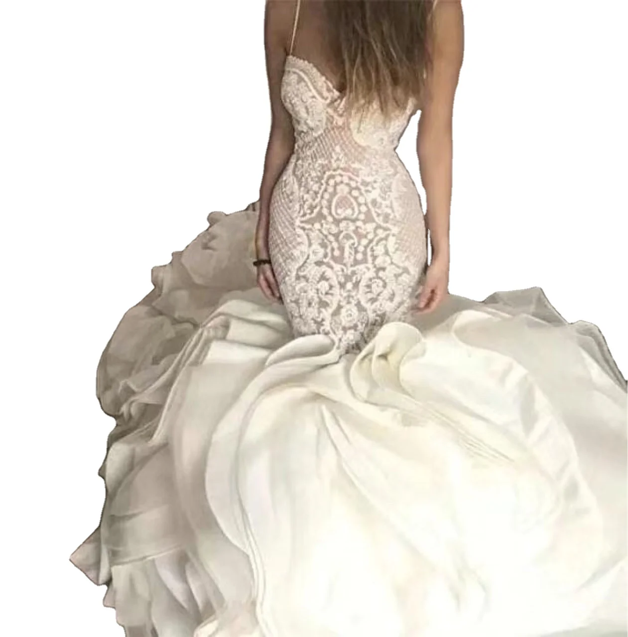 Свадебное платье без рукавов