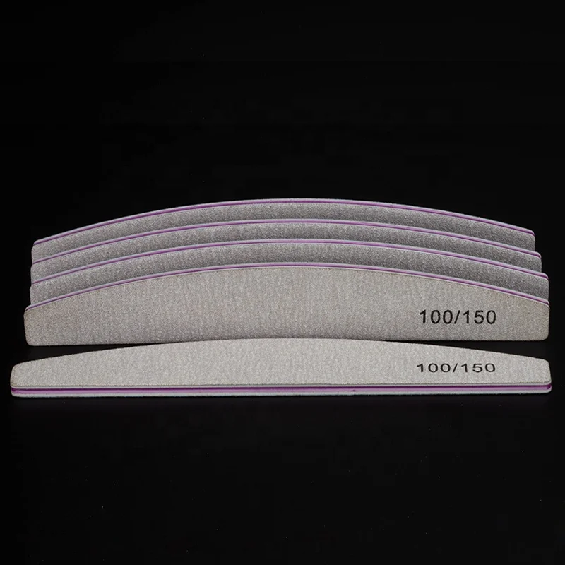 Профессиональная белая половинчатая моющаяся эмалевая доска с логотипом на заказ, бриллиантовая пилка для ногтей, профессиональная 80/80 100/180