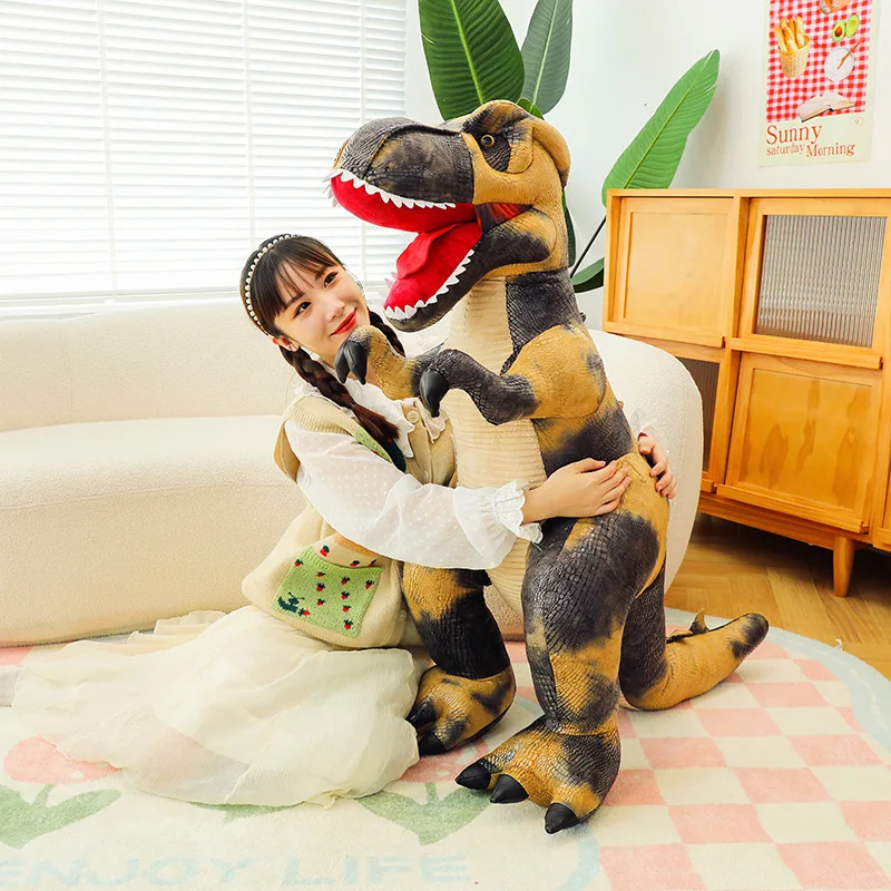 Lifelike Big Plushies Tyrannosaurus Soft Toy Bedtime Doll Children Gifts Giant Stuffed Plush Dinosaur Toys for Kids