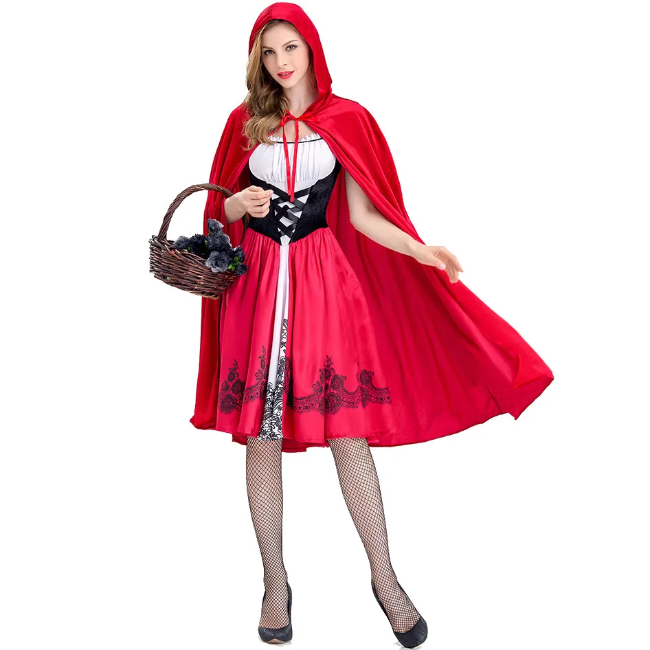 Adult Dress Fairy Women Cosplay Costume Little Red Riding Hood Costume Fancy Party Nightclub Queen Halloween Children Unisex