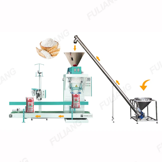 Energy Saving 25kg Powder Packing Machine 50kg Bag Flour Packaging Machine Powder Filling Machine