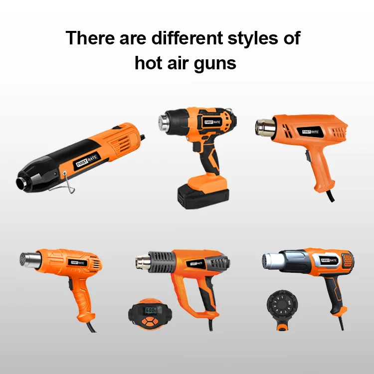 2000W Professional 3 speed Adjustment Durable and Overload Protection Optional 8 nozzles fast hot heat gun machine