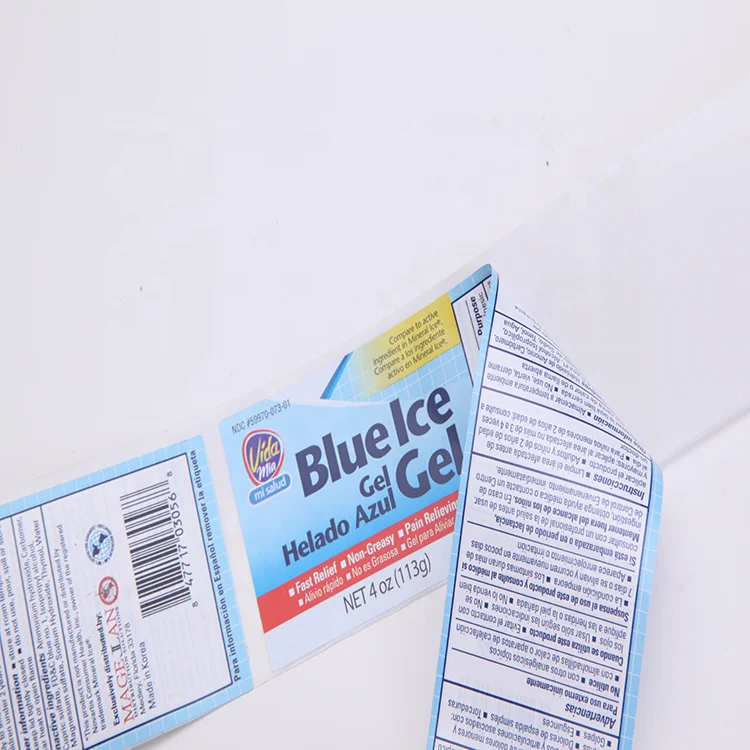 Best Selling  Custom waterproof PP  label printing Double sided sticker label Double Sided Printed for Gel bottle