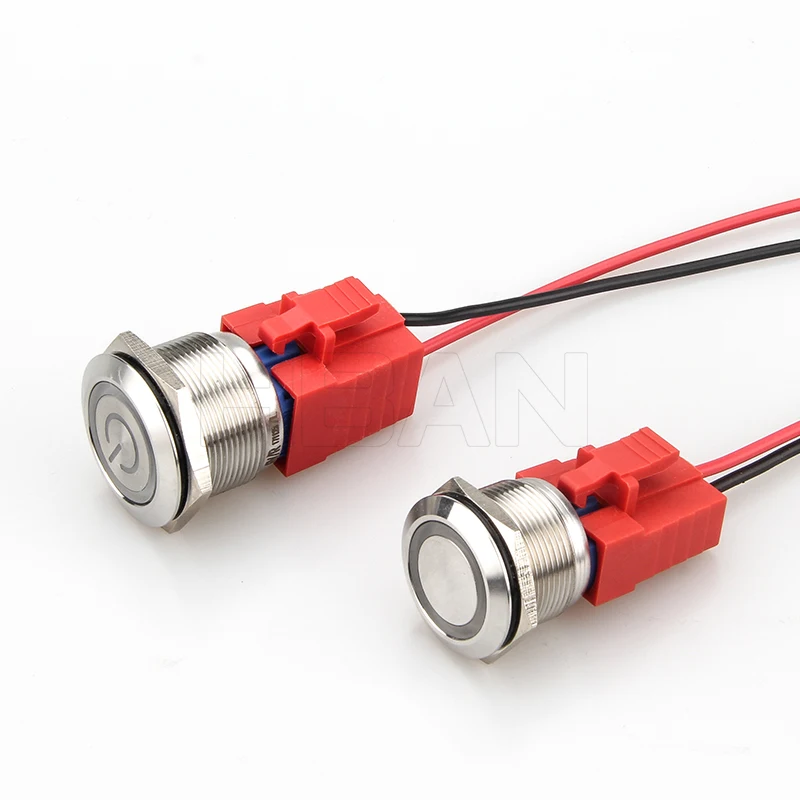 16mm 19mm 22mm metal push button switch plastic accessories round square rectangle connector