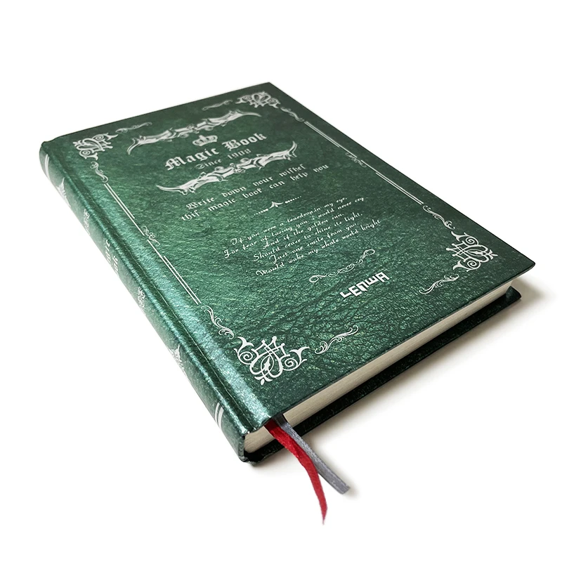 magic manifestational journal cahiers cuaderno matt silver foil hard cover logo custom diary A5 notebook vintage journal