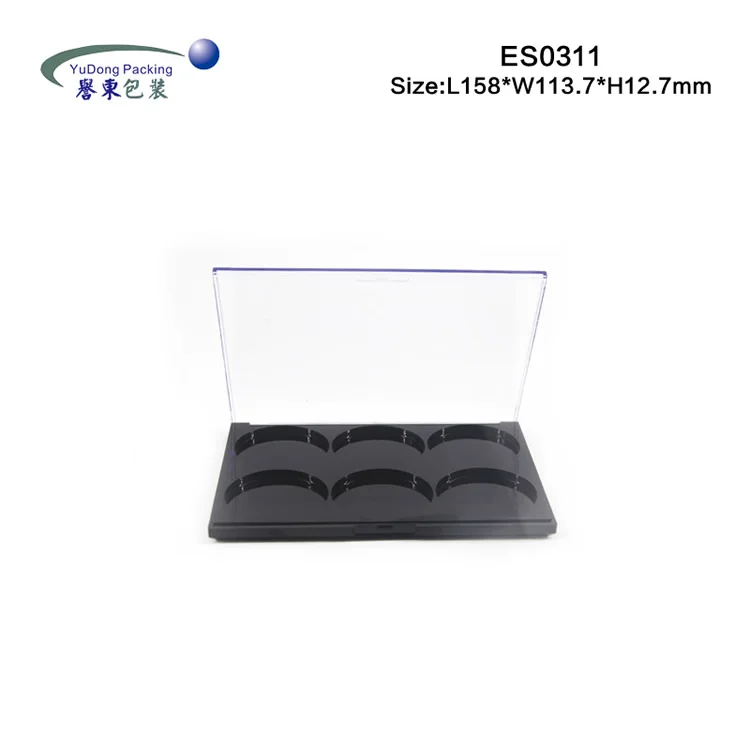 2021 refillable makeup palette with mirror empty multi colored plastic eyeshadow container compact case